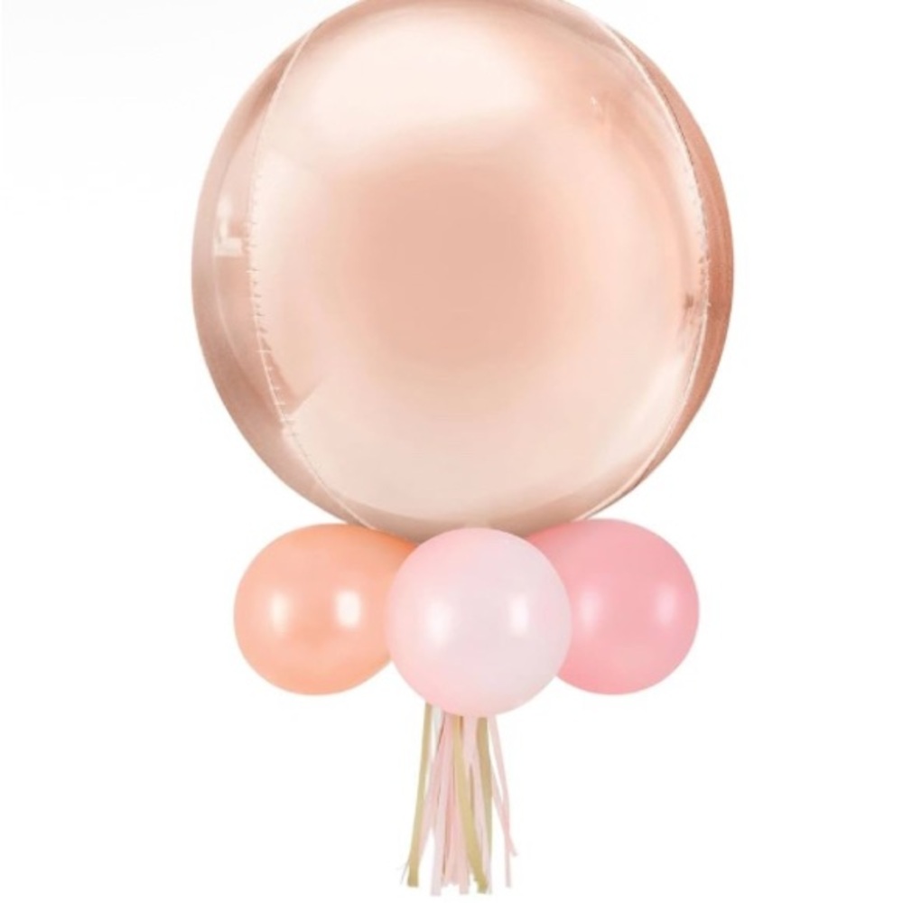 New- Rose Gold and Pink Balloon Chandelier Kit